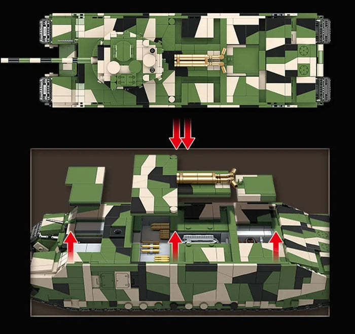QUANGUAN Military 100241 TOG II British Super Heavy Tank QUANGUAN