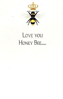 Queen Bee Glittered Card with Envelope