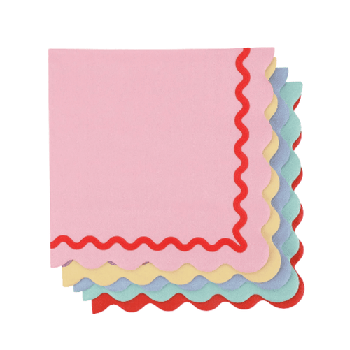 Packed Party Party Rainbow Ric Rac Assorted Lunch Napkin