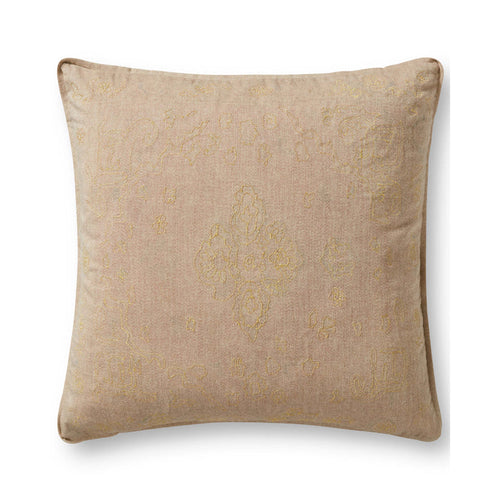 Rugs by Roo |  Loloi Red Gold Cotton Pillow 22" x 22" Cover w/Poly