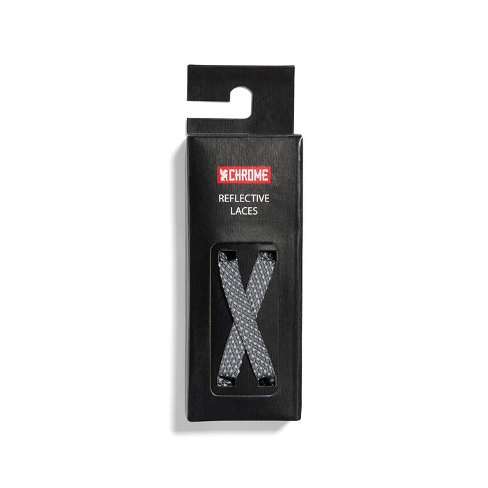 Reflective Flat Shoe Laces in grey #color_grey reflective