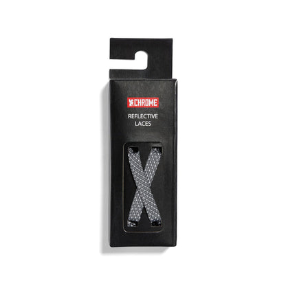 Reflective Flat Shoe Laces in grey #color_grey reflective