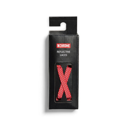 Reflective Flat Shoe Laces in red #color_red reflective