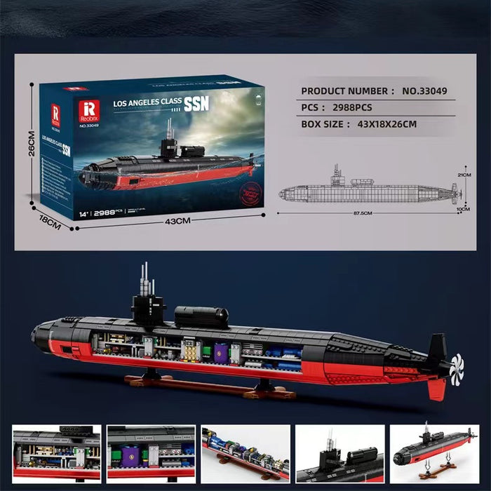Reobrix 33049 Los Angeles Class Submarine