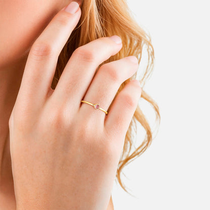 Ring EDELGLANZ mit Amethyst gelbgold