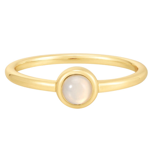 Ring EDELGLANZ mit Mondstein (synth.) gelbgold