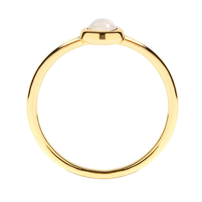 Ring EDELGLANZ mit Mondstein (synth.) gelbgold