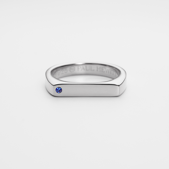 Ring Signet Brilliant Cut Silber