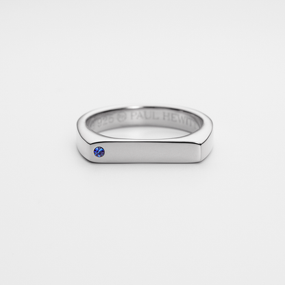 Ring Signet Brilliant Cut Silber