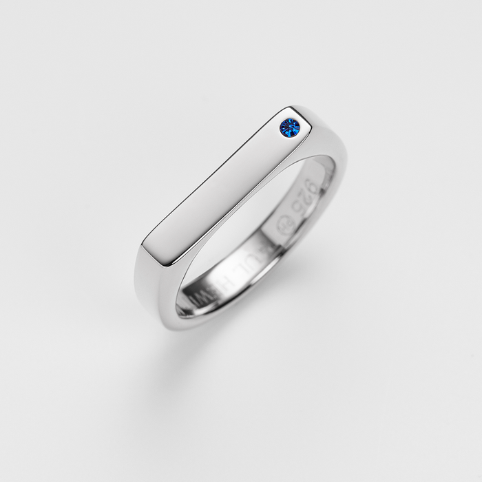 Ring Signet Brilliant Cut Silber