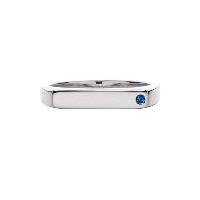 Ring Signet Brilliant Cut Silber