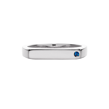 Ring Signet Brilliant Cut Silber