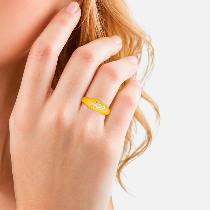 Ring WASSERMANN gold Emaille beige
