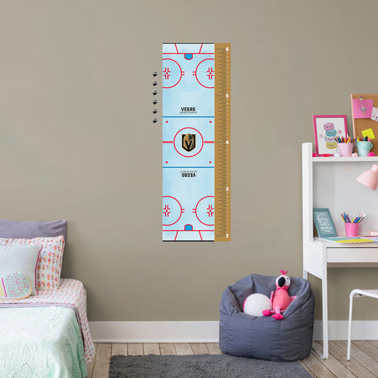 Rink - Growth Chart - Official NHL - Vegas Golden Knights - Reusable Vinyl Wall Decal - Vegas Team Store