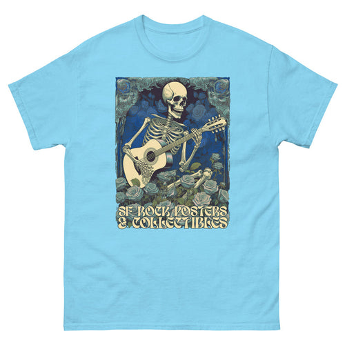 Rockposters.com - Grateful Poster (Sky Blue Variant) Men's T-Shirt - Sky Blue - SF Rock Posters & Collectibles