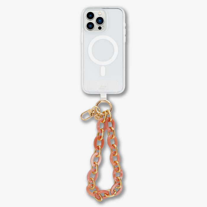 Rose Marble Chain Phone Wristlet