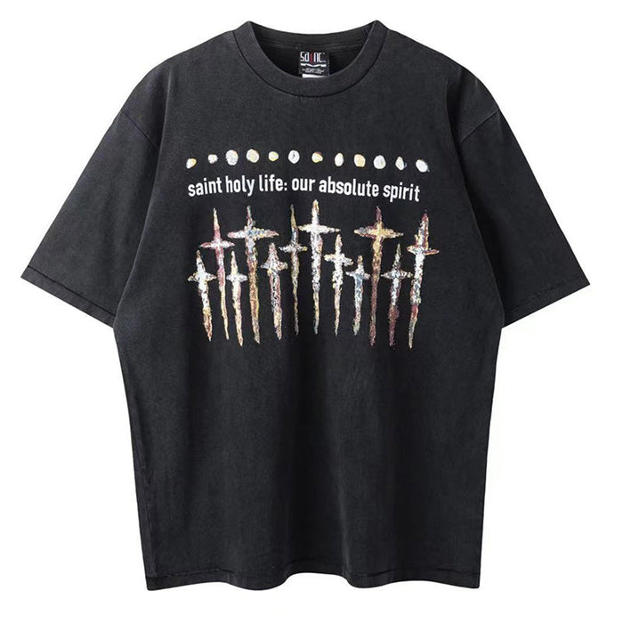 SAINT MICHAEL God Short Sleeve T-Shirt
