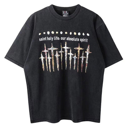 SAINT MICHAEL God Short Sleeve T-Shirt