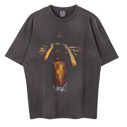 Saint Michael  We Live Hell T-Shirt