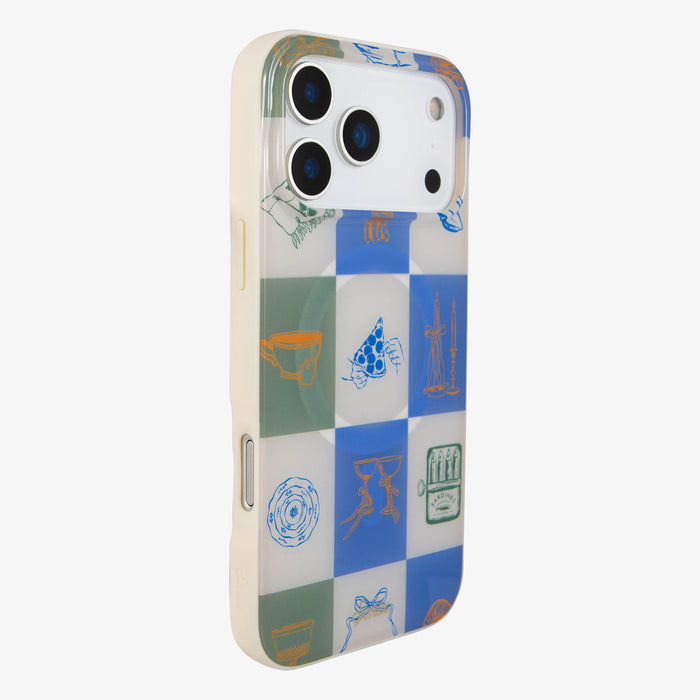 Santorini Check MagSafe® Compatible iPhone Case