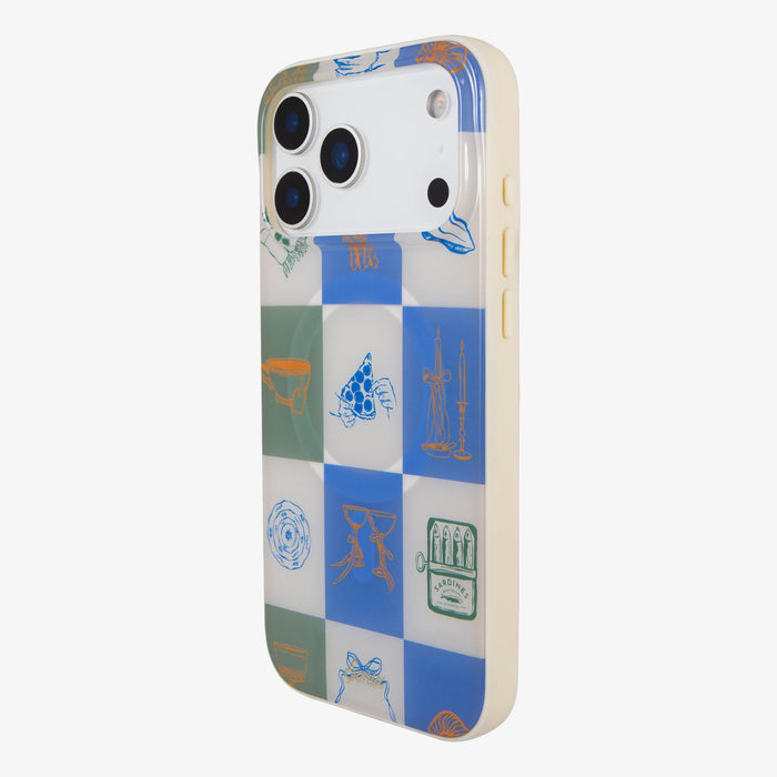 Santorini Check MagSafe® Compatible iPhone Case