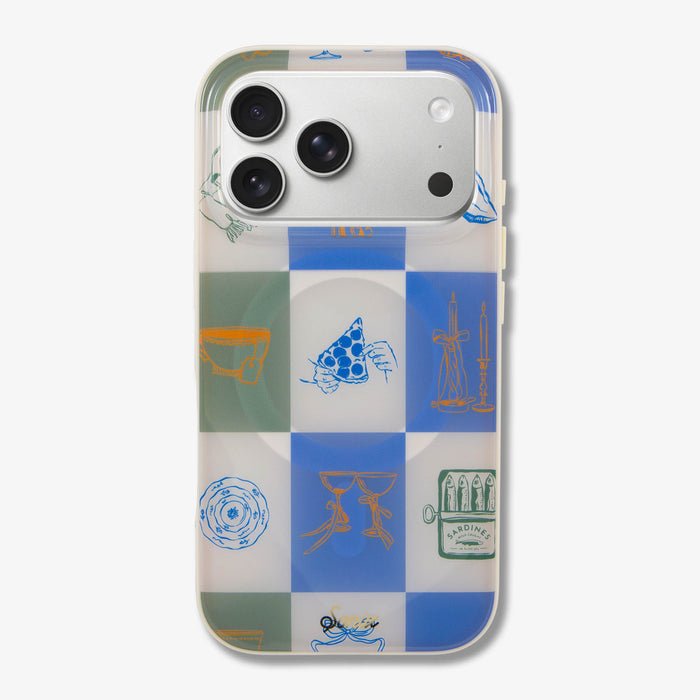 Santorini Check MagSafe® Compatible iPhone Case