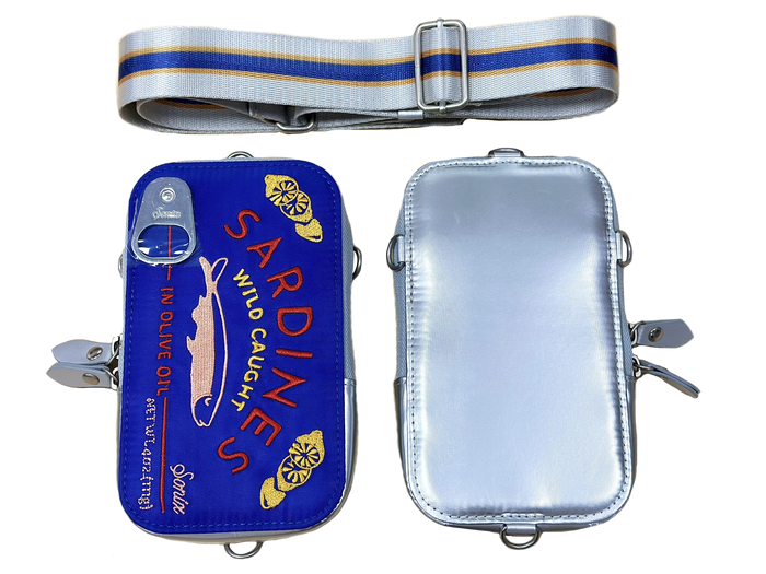 Sardines Universal Crossbody Phone Pouch - Blue