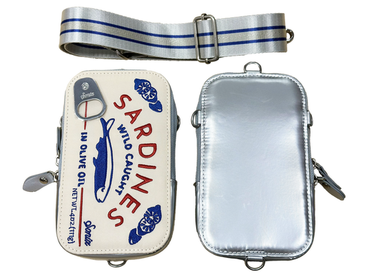 Sardines Universal Crossbody Phone Pouch - Cream