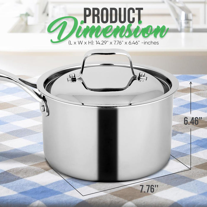 Saucepan With Lid - Stainless Steel, Works With Model Number: Ncssx45