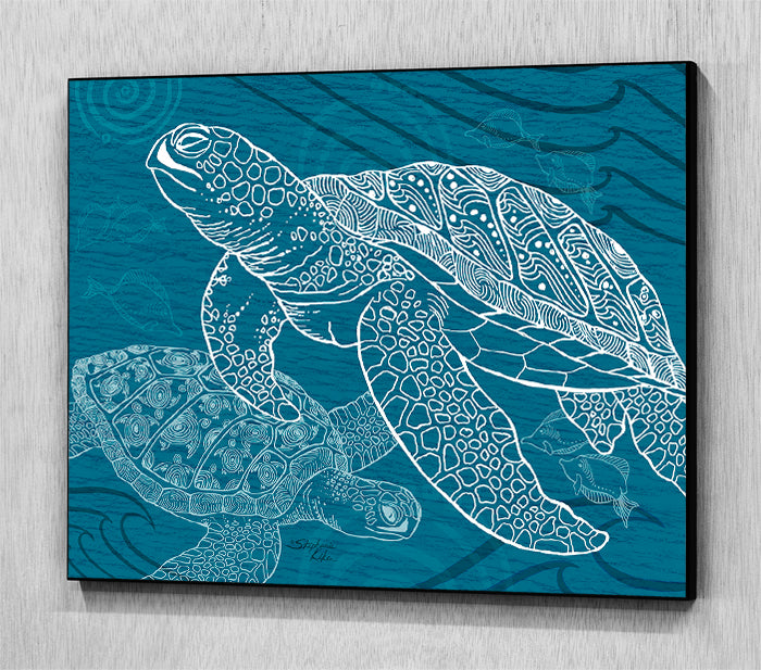 Sea Turtle One Color Wall Art Panel