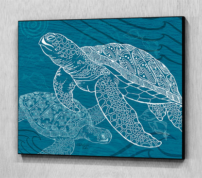 Sea Turtle One Color Wall Art Panel