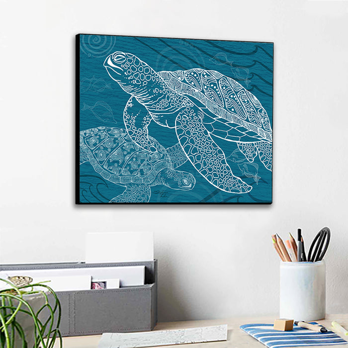 Sea Turtle One Color Wall Art Panel