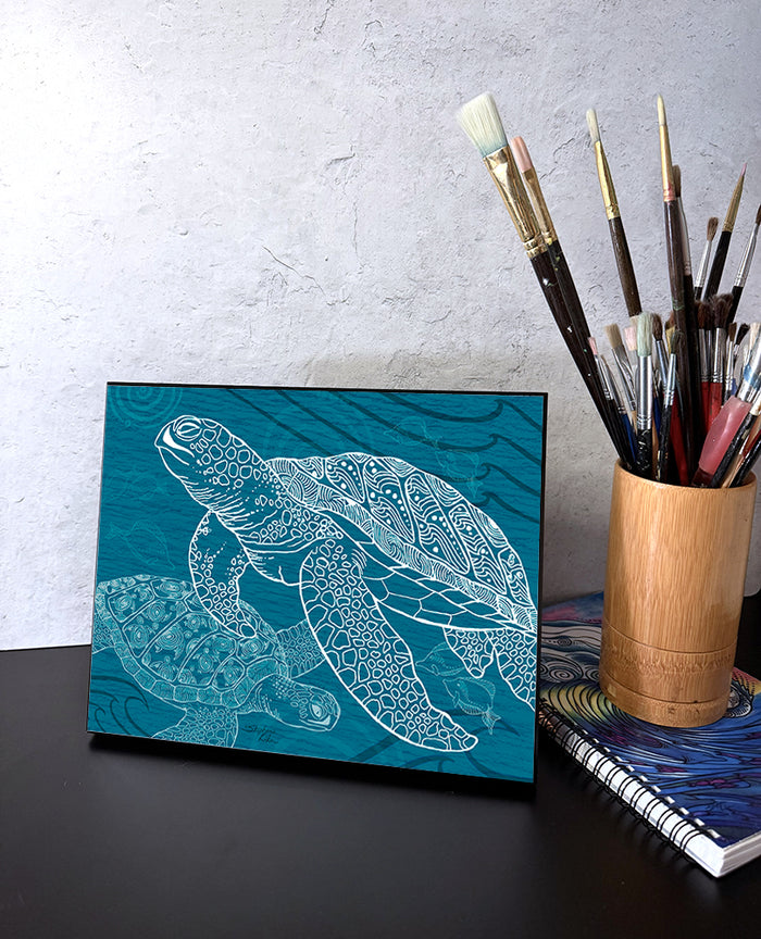 Sea Turtle One Color Wall Art Panel