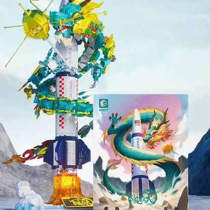 Sembo 203359 Long March 1 And Dragon Afobrick