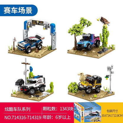 Sembo Cool convoy off-road vehicle scene 714316-714319