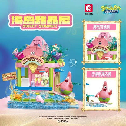 Sembo SpongeBob Colorful Street Scene