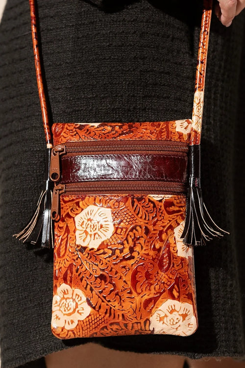 Seraphina Embossed Leather Crossbody