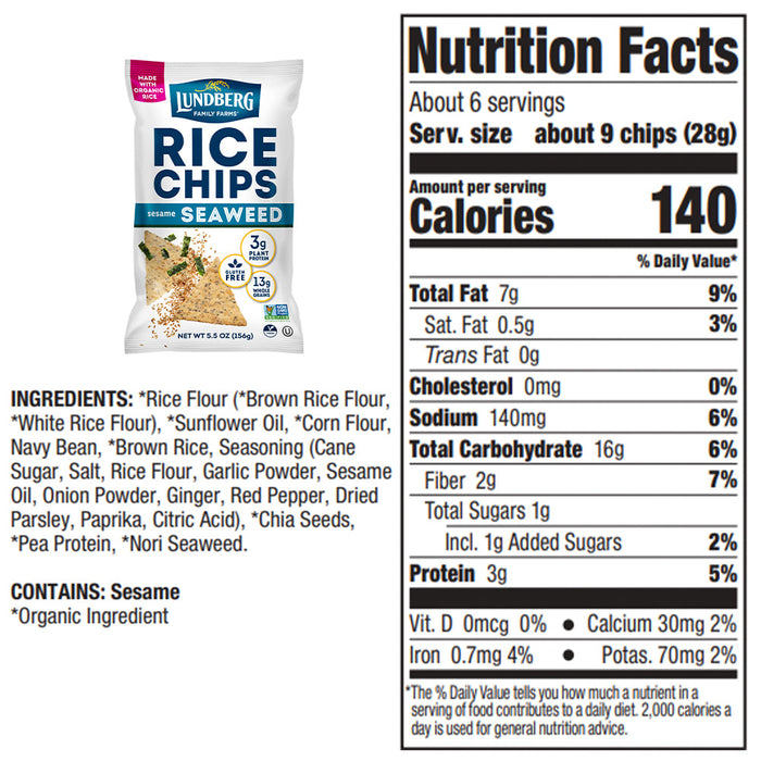 Sesame Seaweed Rice Chips