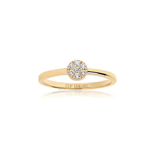 Sif Jakobs Ring Cecina- 18K vergoldet mit weissen Zirkonia – SJ-R2773-CZ(YG)/56
