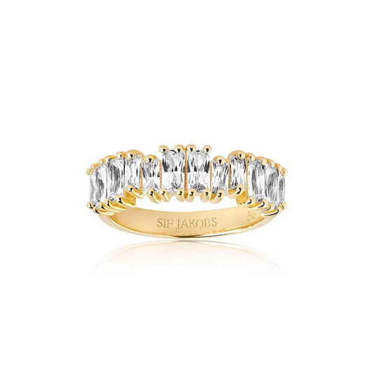 Sif Jakobs Sif Jakobs Ring Antella Piccolo – 18K vergoldet mit weissen Zirkonia – SJ-R1077-CZ-YG-50