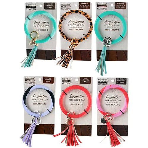 Silicone Inspire Wristlet Keychain