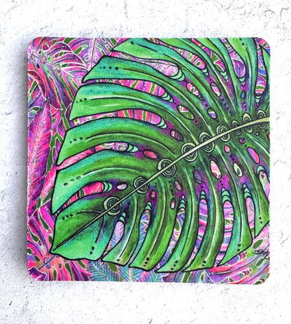 Single Monstera Coaster