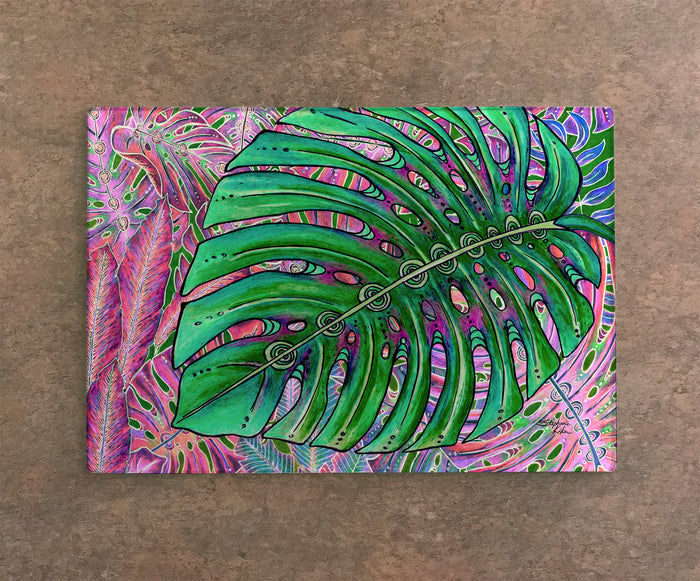 Single Monstera Cutting Board