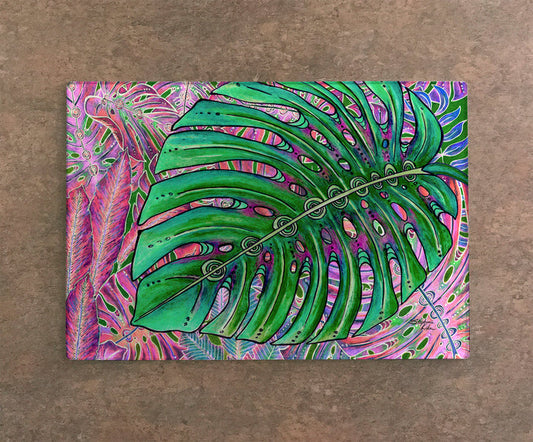 Single Monstera Cutting Board