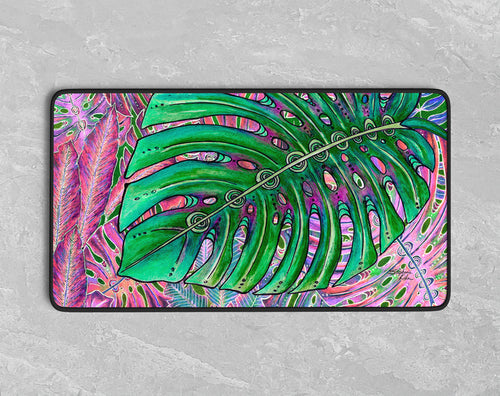Single Monstera Desk Mat