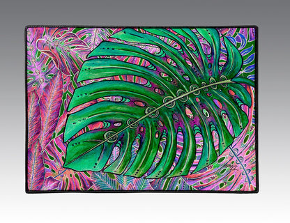 Single Monstera Door Mat