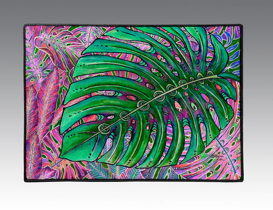 Single Monstera Door Mat