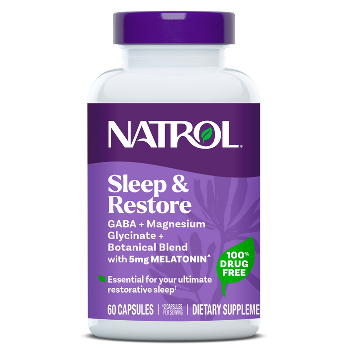 Natrol Sleep & Restore Capsules, 60ct Bottle