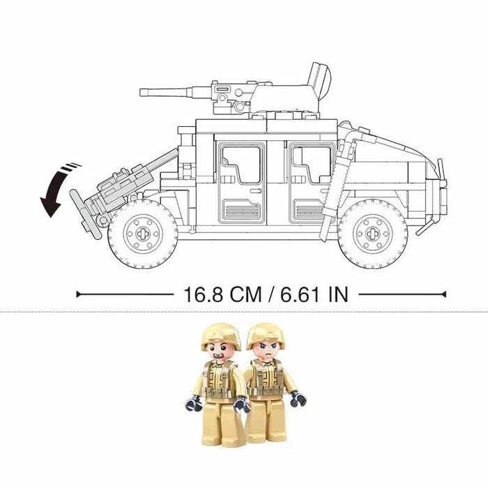 SLUBAN Military Hummered Jeeped H1 Sluban