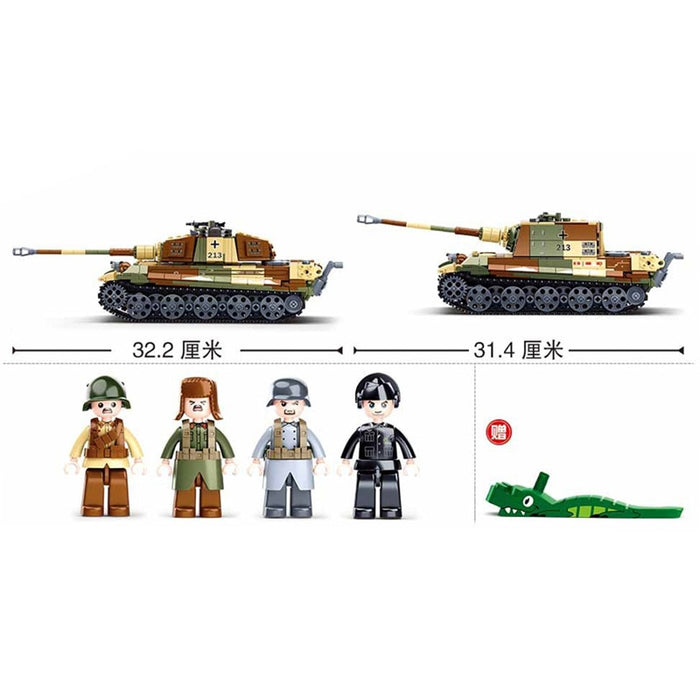 Sluban Military The King Tiger Heavey Tank 930pcs Sluban